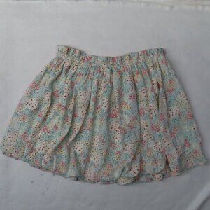 NWT Aiblee Floral Bubble Hem Skirt Mini Dainty Cottagecore Fairy Coquette Large